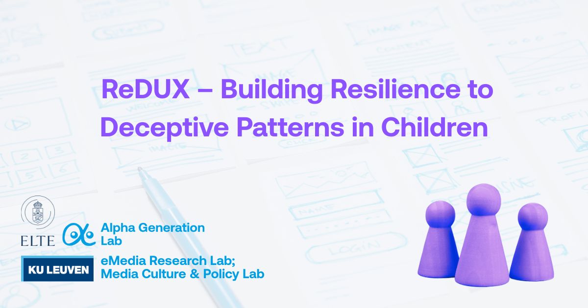 Alpha Generation Lab launches CELSA project ReDUX: Building Resilience to Deceptive Patterns in Children