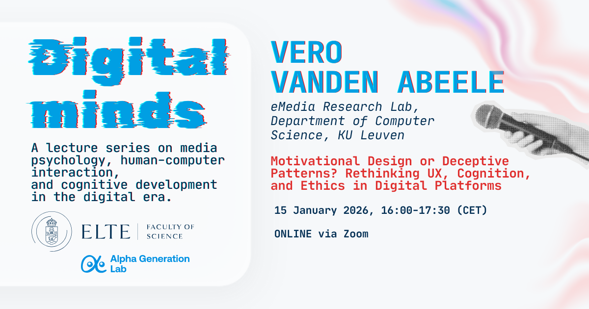Digital Minds - Speaker: Vero Vanden Abeele